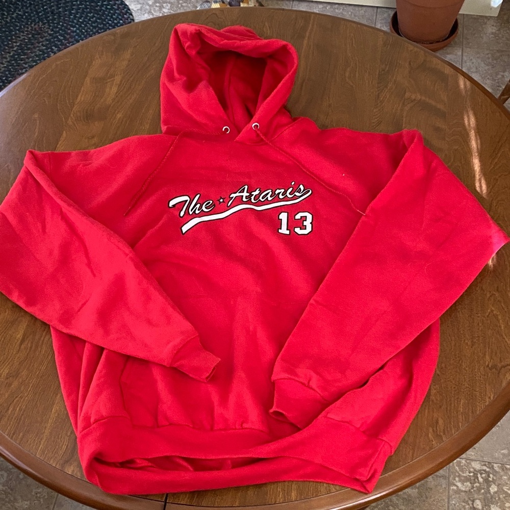 THE ATARIS BAND EARLY 2000’s RED XL HOODIE RARE KUNG FU RECORDS ERA